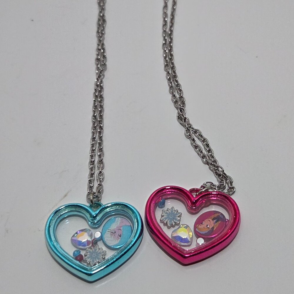 Frozen Elsa and Anna locket necklaces